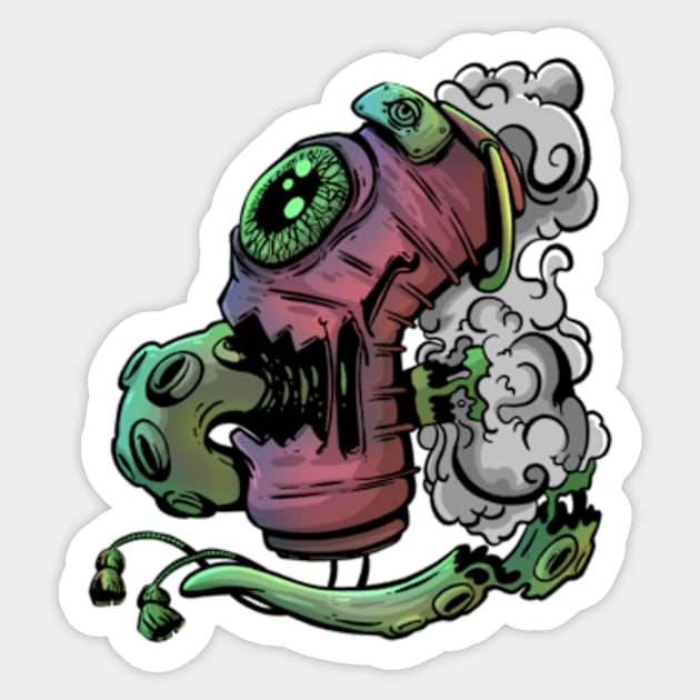 Haunted yokai lantern Sticker by Art of Andy W